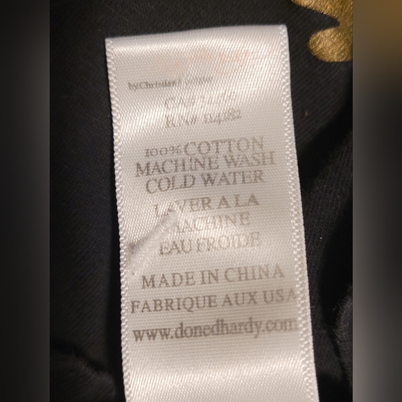 Y2K Vintage Ed Hardy "Death Before Dishonor" T-Shirt Authentic Serialized Tag XL - Picture 7 of 9